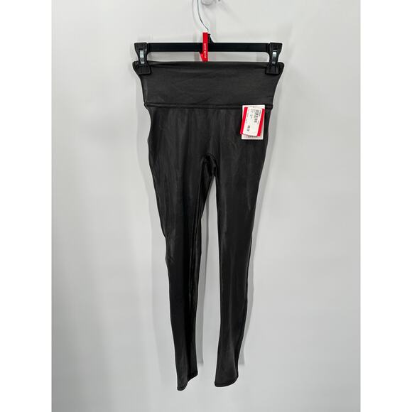 SPANX NWT Faux Leather Leggings in Black // XS - Picture 4 of 9
